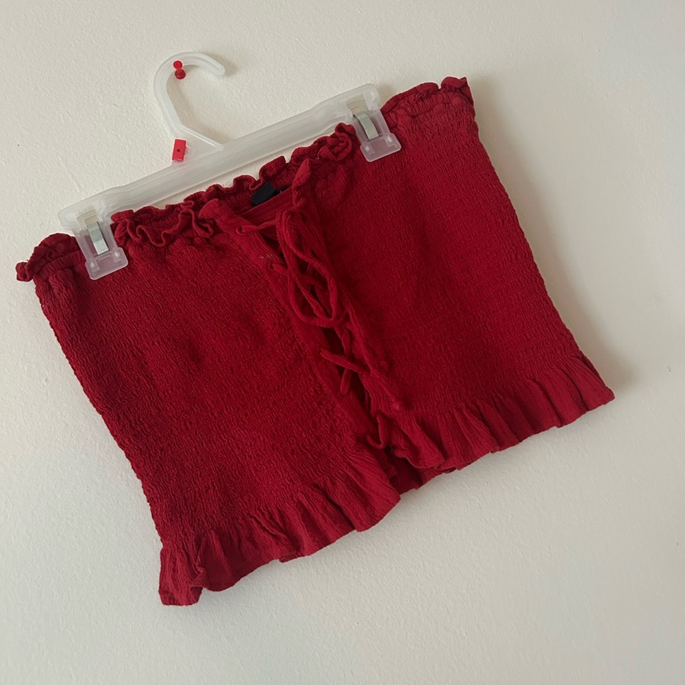 American Eagle Outfitters Red Crop Top